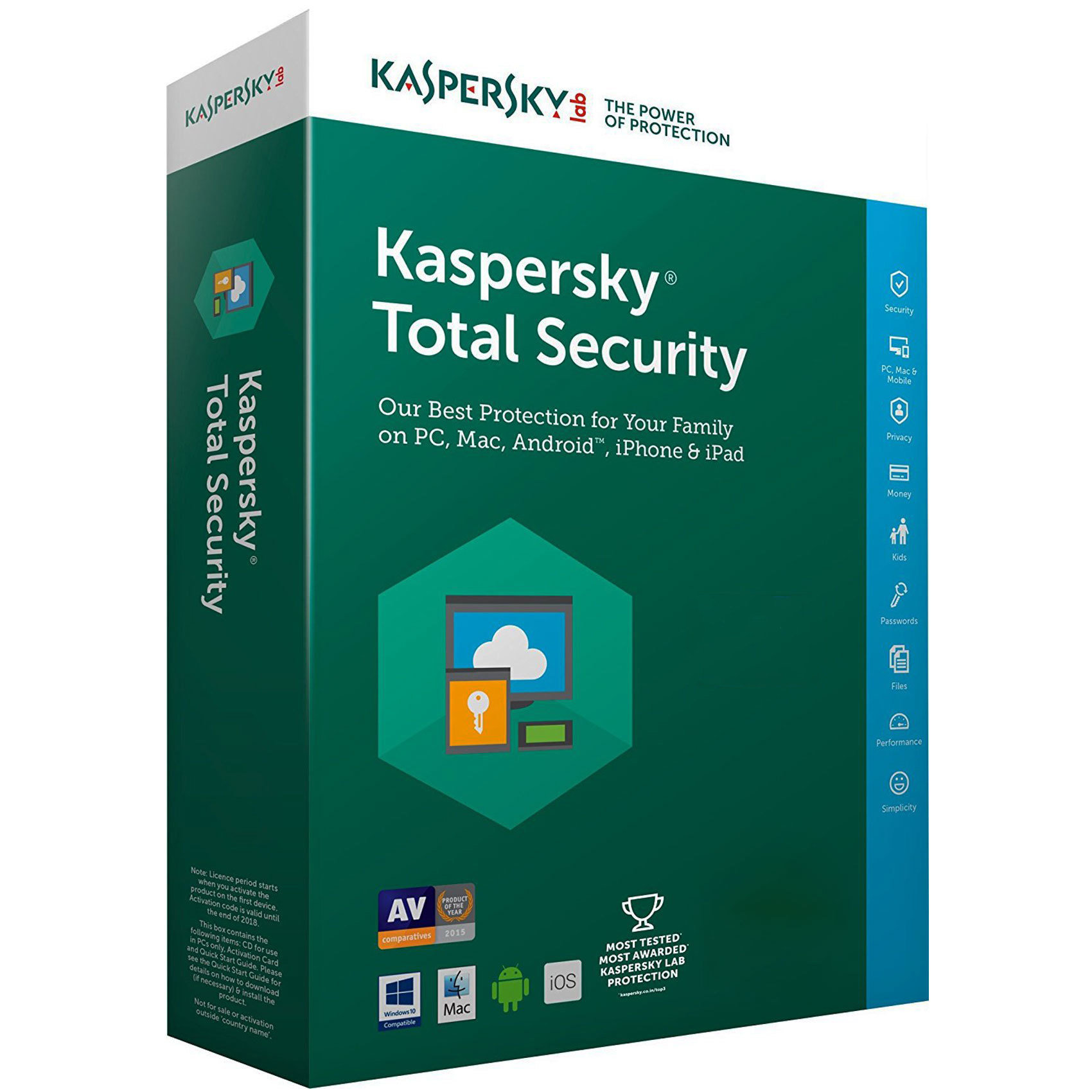 Antivirus Kaspersky  Total Security  1 Dispositivo Por 1 Año
