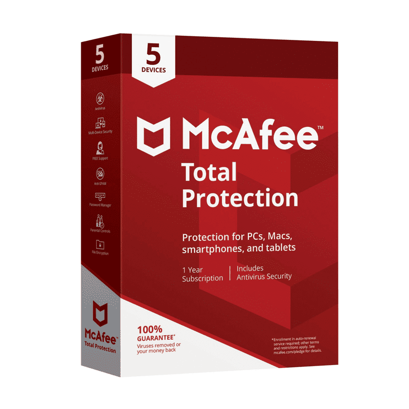 McAfee Total Protection 3 Dispositivos por 1 año